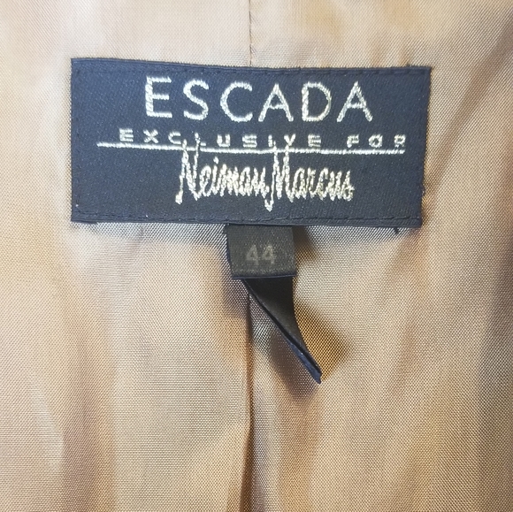 Escada Neiman Marcus Suede Jacket Mustard Brown - Picture 7 of 8